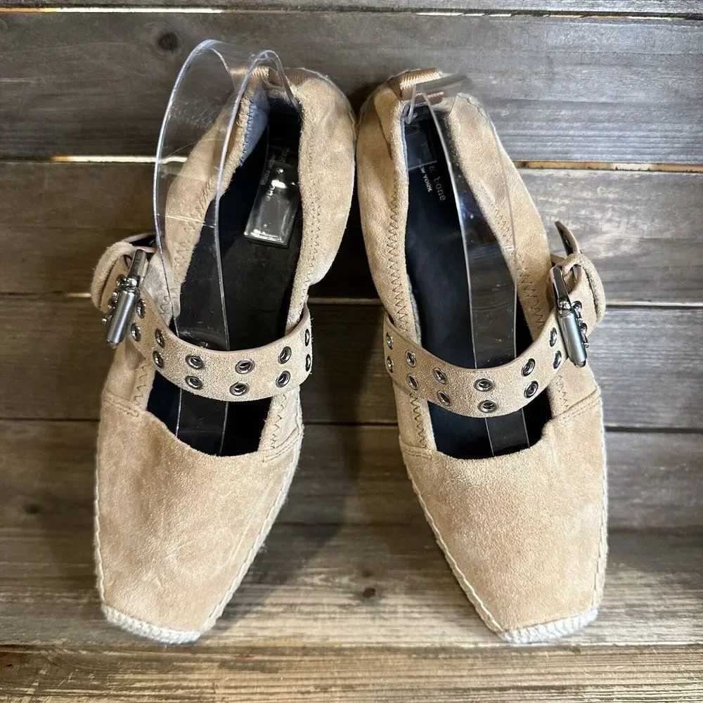 New $348 Womens Rag & and Bone Anteros Espadrille Suede Shoes Size EUR 39 US‎ 9